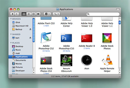 The Finder in Mac OS X Leopard